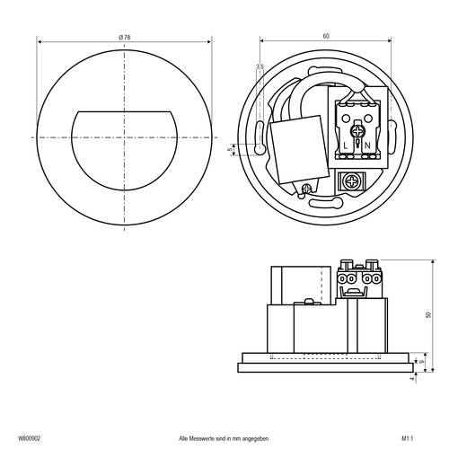 Thumbnail - EVN W800902 W800902 LED-Wandeinbauleuchte LED Schwarz