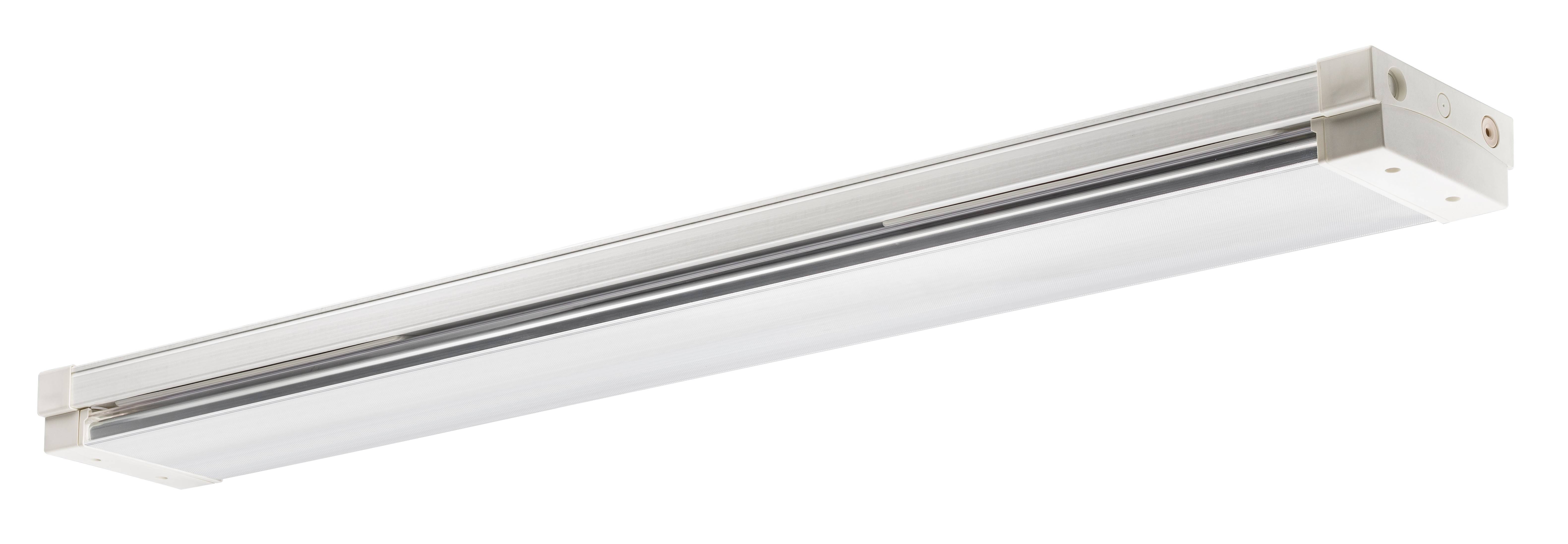 Eine weiße LED-Leuchte in rechteckiger Form, geeignet für Deckenmontage. Sie hat ein schlankes, modernes Design.