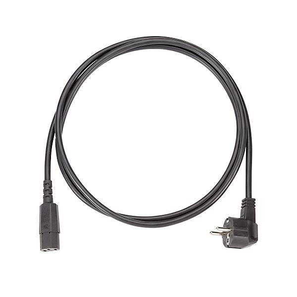 BACHMANN Netzkabel, gerade IEC-Buchse, H05VV-f 3G 1,5mm², schwarz, 2 m