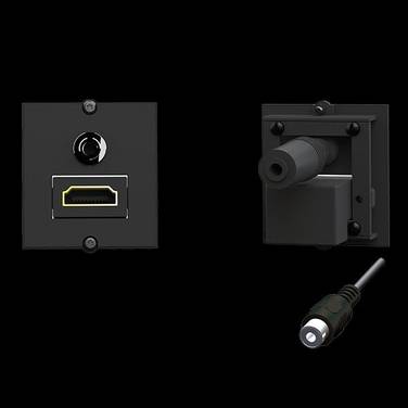 Bachmann 917189  Abdeckung  mit HDMI  Schwarz