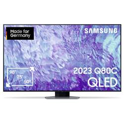 Samsung QLED 4K Q80C QLED-TV 138 cm 55 Zoll EEK G (A - G) CI+, DVB-C, DVB-S2, DVB-T2, QLED, Smart TV, UHD, WLAN Carbon, Silber