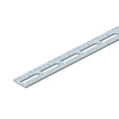 Metallleiste mit mehreren ovalen Löchern, geeignet für Befestigungs- und Montagezwecke.