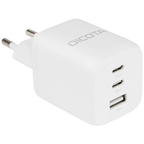 Dicota Compact USB Ladegerät 65 W 1x USB-A, 2x USB-C® USB PD Weiß Innenbereich GaN