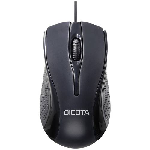 Dicota Maus USB Schwarz 3 Tasten 1200 dpi Integriertes Scrollrad