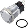 TRU COMPONENTS TC-12647488 Drucktaster 250 V/AC 3 A 1 x Aus/(Ein) IP65 tastend Edelstahl 1 St.