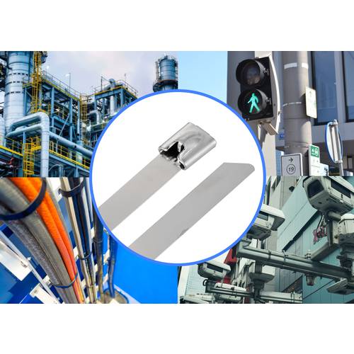 TRU COMPONENTS TC-12647580 Stahlkabelbinder 200 mm 7.9 mm AISI 304 100 St.