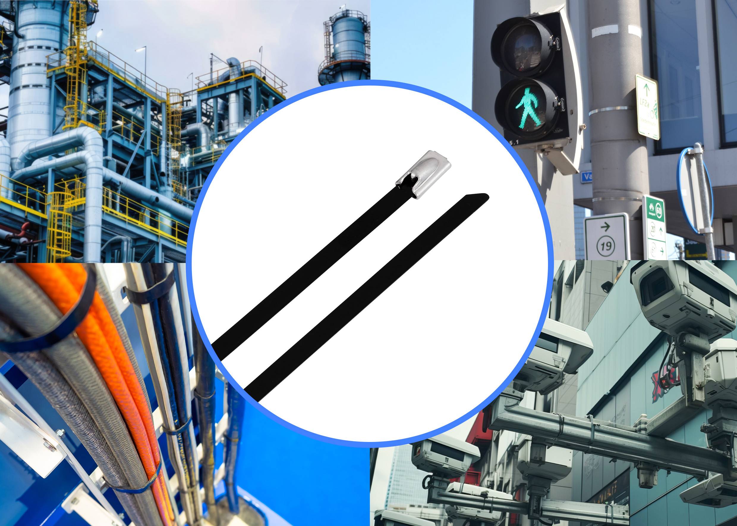 Thumbnail - TRU COMPONENTS TC-12647596 Stahlkabelbinder 520 mm 4.6 mm AISI 304 mit Beschichtung 100 St.