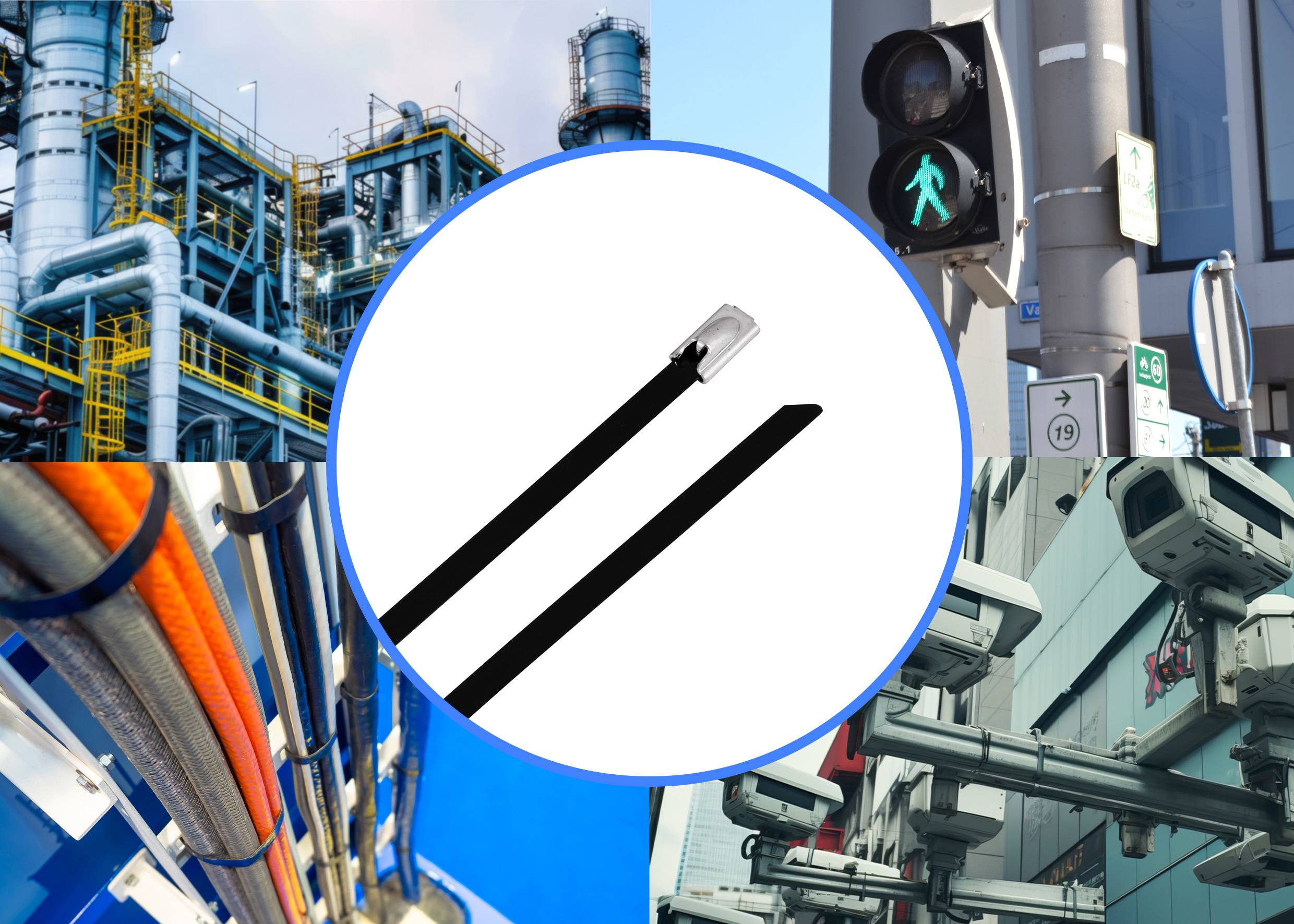 TRU COMPONENTS TC-12647600 Stahlkabelbinder 680 mm 4.6 mm AISI 304 mit Beschichtung 100 St.