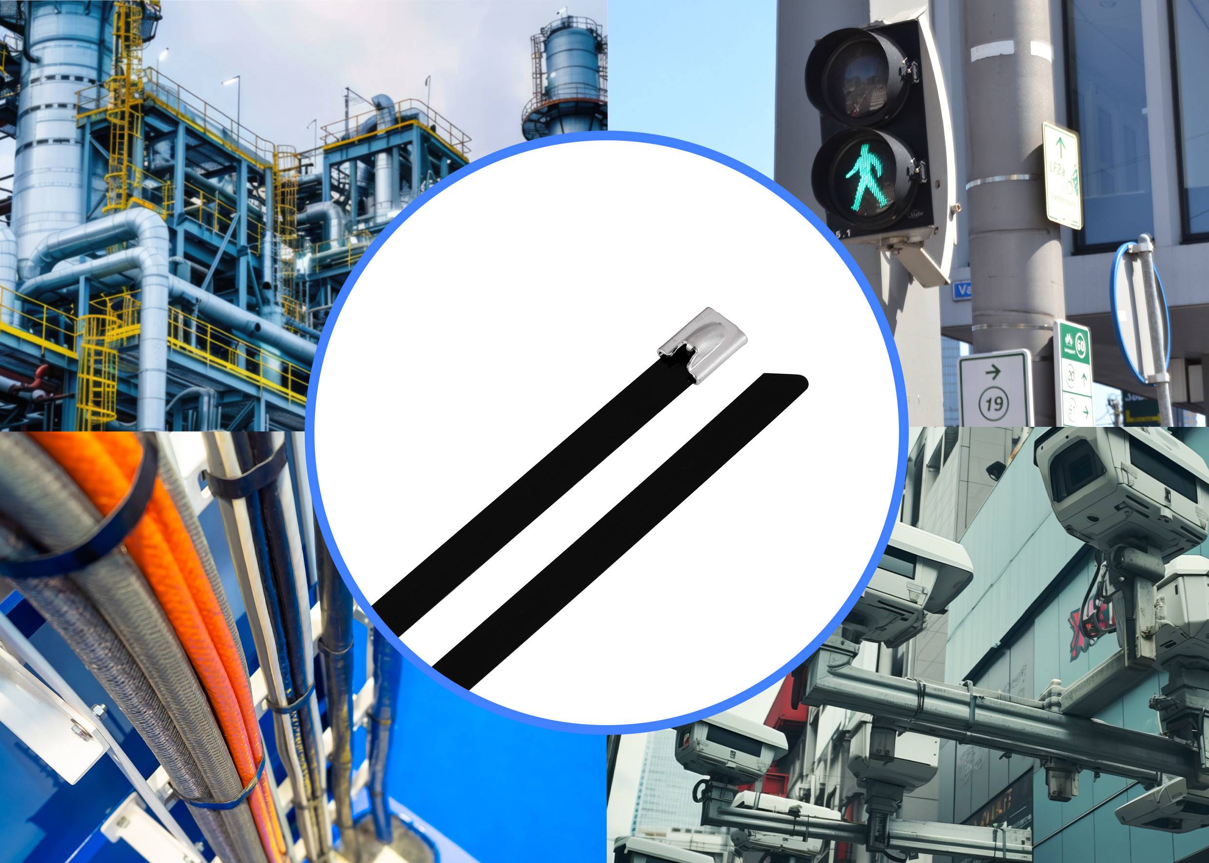 TRU COMPONENTS TC-12647620 TRU COMPONENTS TC-12647620 Stahlkabelbinder 520 mm 7.9 mm AISI 304 mit Beschichtung 100 St. 5...