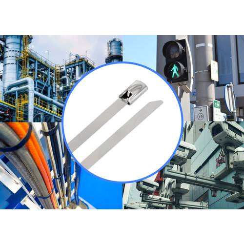 TRU COMPONENTS TC-12647632 Stahlkabelbinder 200 mm 4.6 mm AISI 316 100 St.