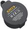 Ein schwarzer, runder Fluke TY1 Zero Adapter mit CE-Zertifizierung. Text: 'Fluke', '6820 Seaway Blvd, MS 143F, Everett, WA 98203, USA'. Herkunft: China.