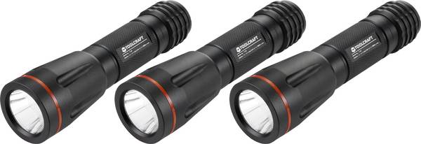 TOOLCRAFT T120 TO-7566321 LED Handlampe mit Gürtelclip, mit Stroboskopmodus batteriebetrieben 250 lm 122 g