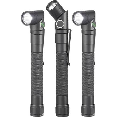 TOOLCRAFT 2-in-1 SMD LED Taschenlampe mit Stroboskopmodus, mit USB-Schnittstelle, verstellbar, mit Gürtelclip akkubetrie...