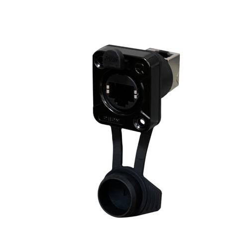 Rean AV RJ45 Feedthrough, 90° UP, IP65 Airtight RRE8F-Z-011-1 Buchse, Einbau Schwarz 1 St.