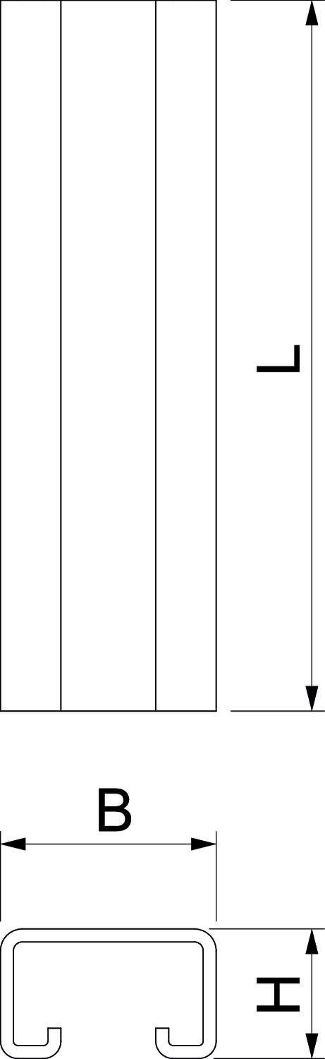 OBO Bettermann 1121524 Profilschiene (L x B x H) 20 m x 50.00 mm x 30.00 mm 20 m