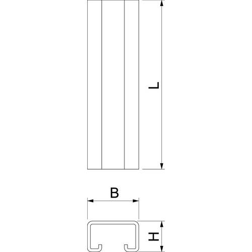 OBO Bettermann 1121524 Profilschiene (L x B x H) 20 m x 50.00 mm x 30.00 mm 20 m