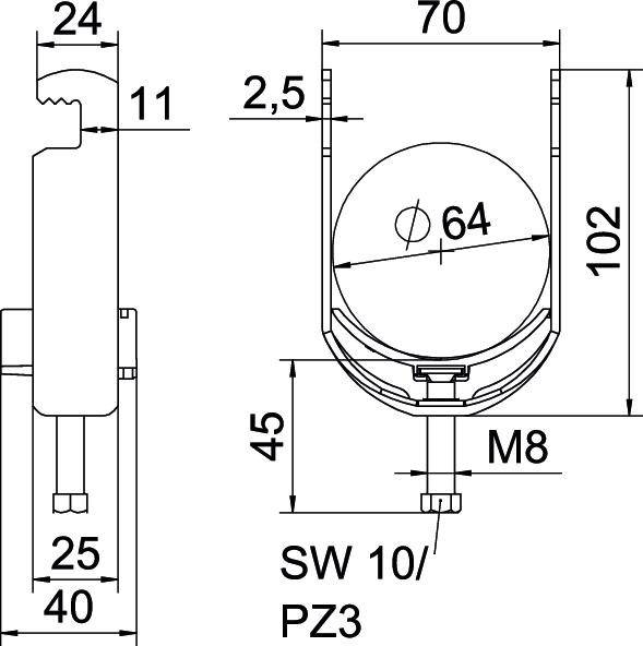 OBO Bettermann 1187656 Bügelschelle 1 St.