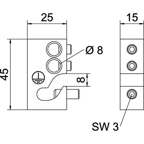 OBO Bettermann 6049275 AKL 25 E DM Erdung 1 St.