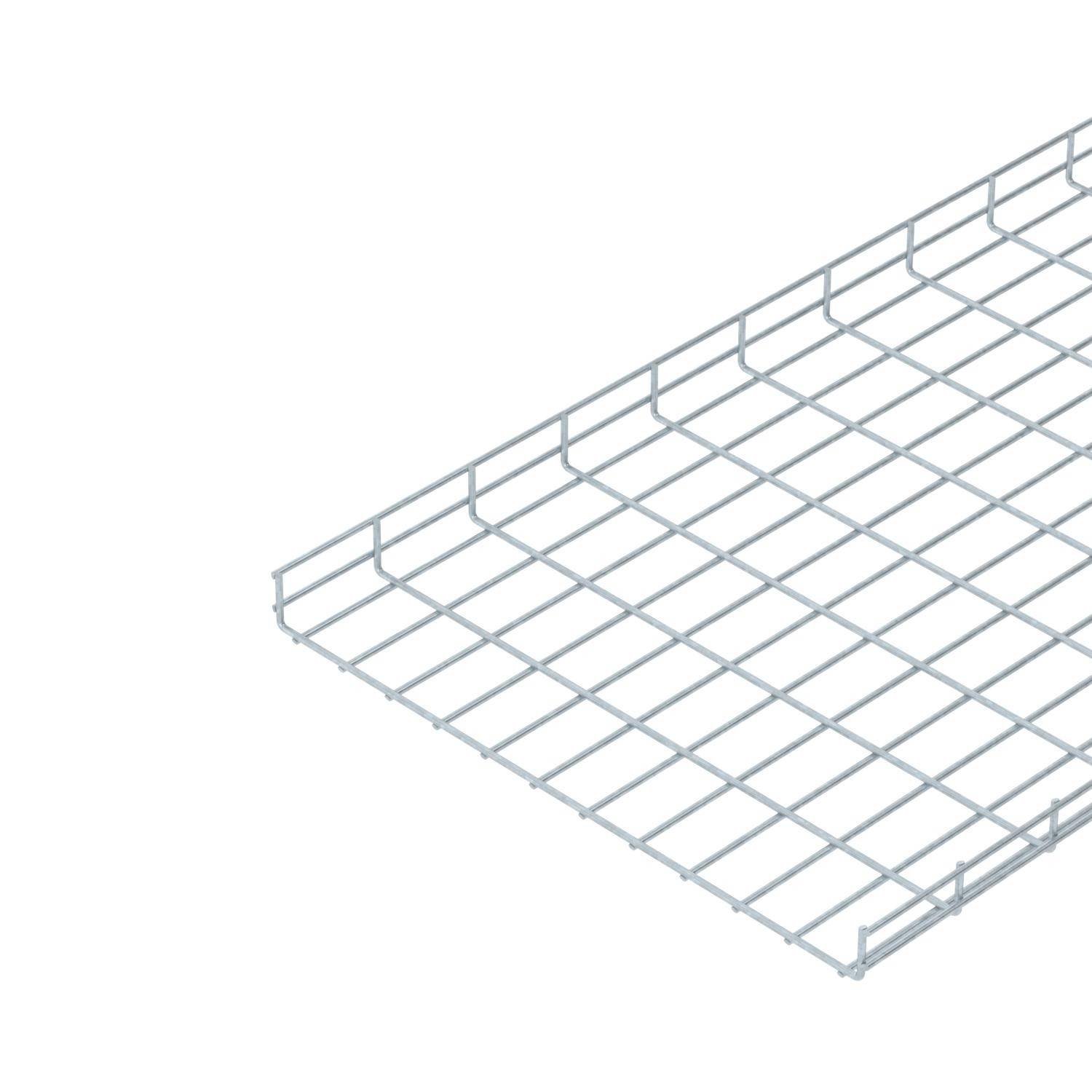 Ein Metallgitterrost aus silbernem Drahtgeflecht wird diagonal von unten links nach oben rechts angezeigt.