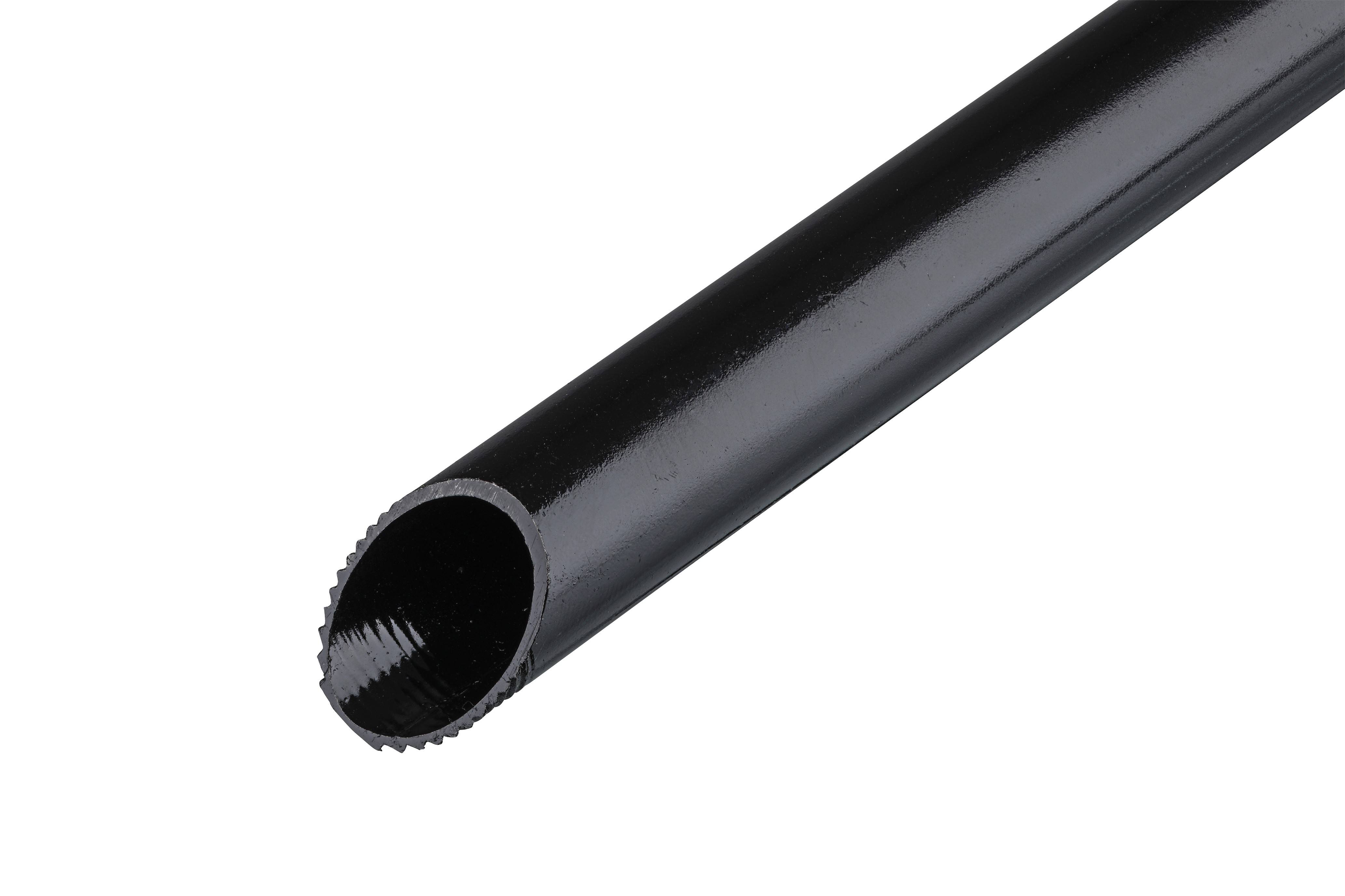 Fränkische Rohrwerke 20210016 Stahlrohr 3 m Schwarz 3 m