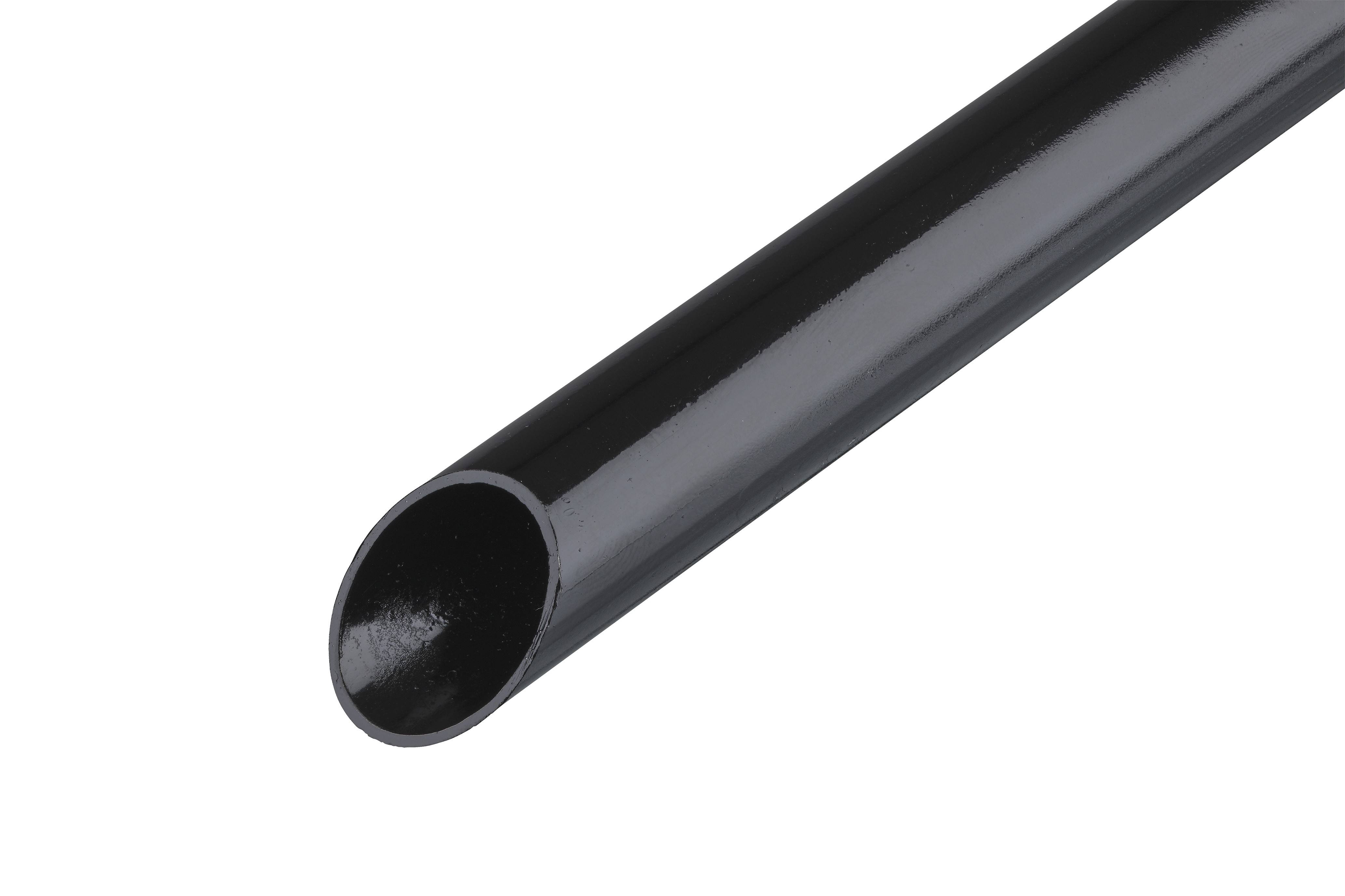 Fränkische Rohrwerke 20310025 Stahlrohr 3 m Schwarz 3 m