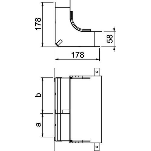 OBO Bettermann 7400643 Bogen (B x H) 250.00 mm x 58.00 mm 1 St.