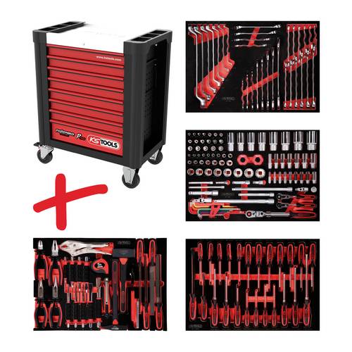 Thumbnail - KS Tools 8104180 Werkstattwagen Herstellerfarbe: Schwarz, Rot