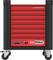 Schwarzer und roter Werkzeugwagen mit sieben Schubladen auf Rollen, Marke 'KS Tools', Modell 'Performance Plus P10'.