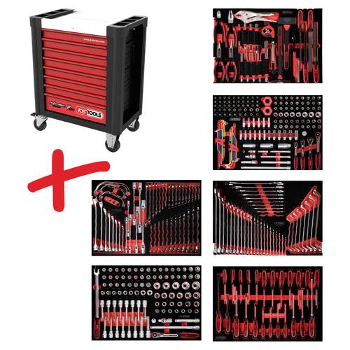 Thumbnail - KS Tools 8106399 Werkstattwagen Herstellerfarbe: Schwarz, Rot