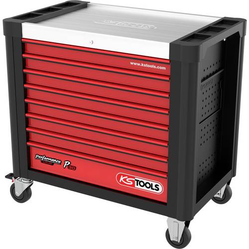 KS Tools 8734008 Werkstattwagen Stahlblech Herstellerfarbe: Schwarz, Rot