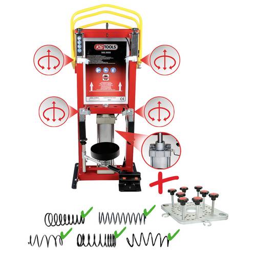 Thumbnail - Druckluft-Stand-Federspanner inkl. Adapterplatte KS Tools 500.8805