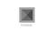 'Quadratischer grauer Pfeilerabdeckungsentwurf, 17,7 x 17,7 cm, 6,8 cm hoch.'
