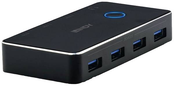 LINDY 43387 4+2 Port USB 3.2 Gen 1-Umschalter (USB 3.0) Schwarz
