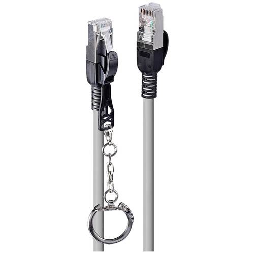 LINDY 47602 RJ45 Netzwerkkabel, Patchkabel CAT 6a S/FTP 1.00 m Grau 1 St.