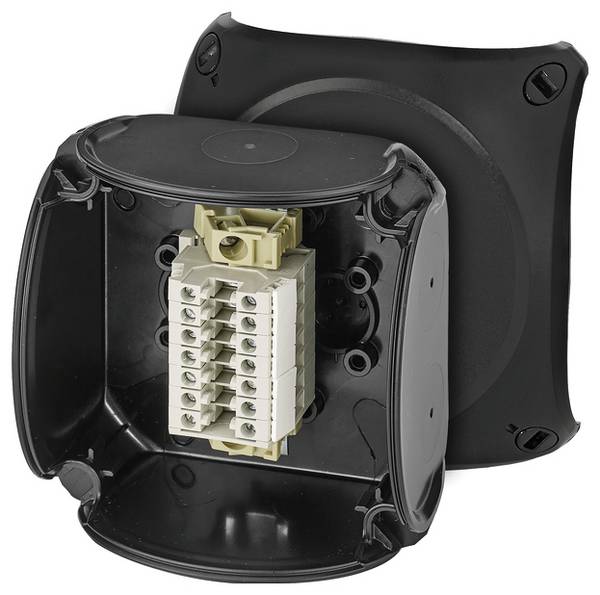 Hensel 62000341 Reihenklemmen-Gehäuse 93.00 x 93.00 x 62.00 Schwarz 1 St.