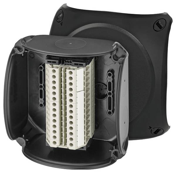 Hensel 62000343 Reihenklemmen-Gehäuse 130.00 x 130.00 x 77.00 Schwarz 1 St.