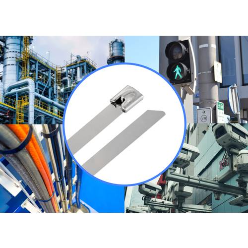 TRU COMPONENTS TC-12656552 Stahlkabelbinder 360 mm 4.6 mm AISI 316 100 St.