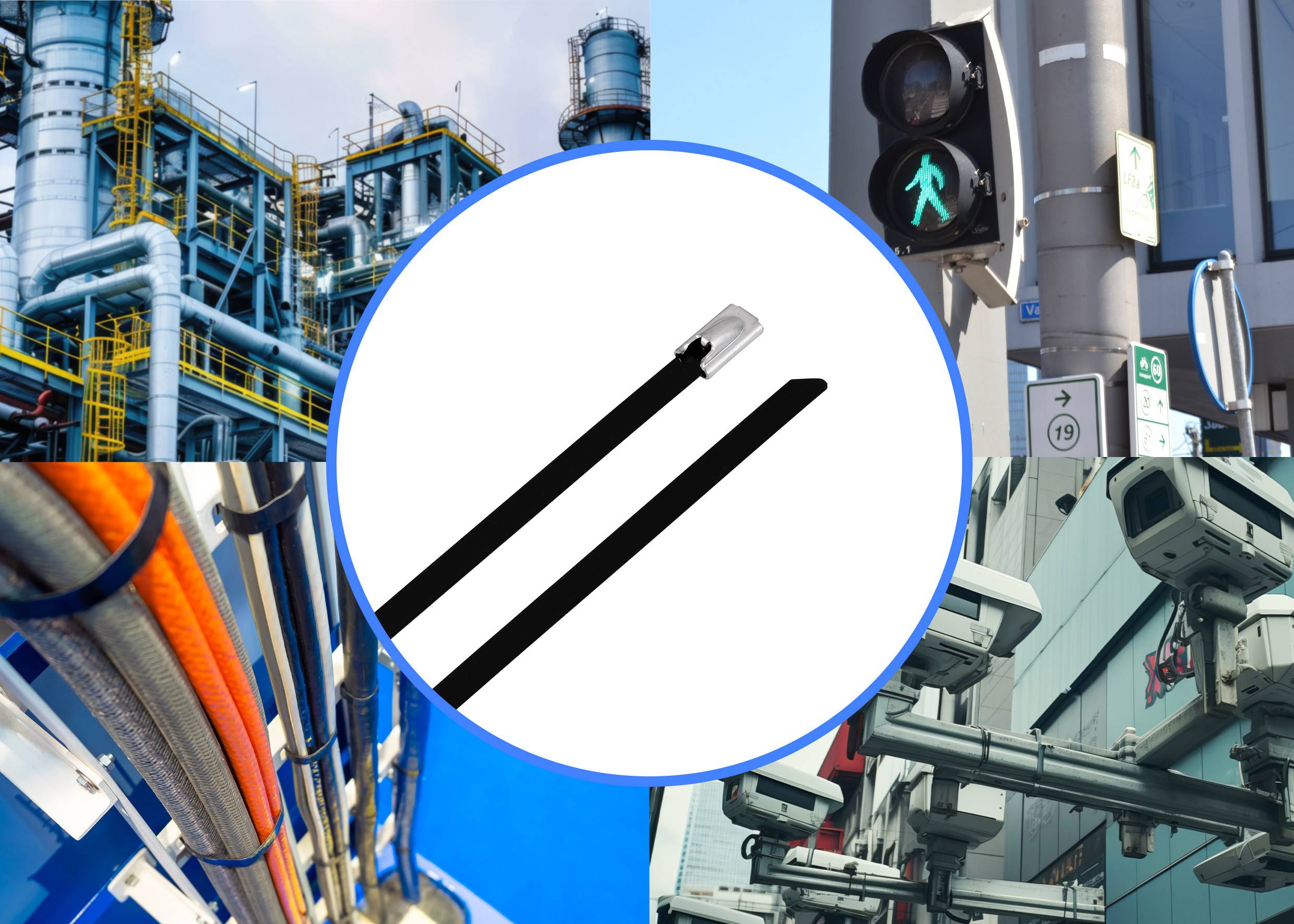 TRU COMPONENTS TC-12656604 Stahlkabelbinder 520 mm 4.6 mm AISI 316 mit Beschichtung 100 St.