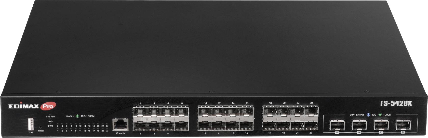 EDIMAX Switch 24 Gigabit SFP-Ports + 4 10GbE SFP+-Ports