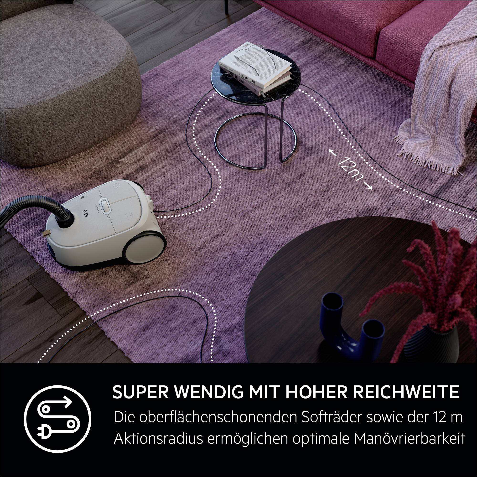AEG AB61H6SW Staubsauger mit Beutel 850 W-7