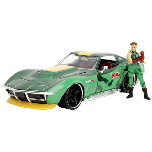 JADA TOYS Street Fighter 1969 Chevrolet Corvette Stingray ZL1 mit Cammy White Figur Fertigmodell PKW Modell