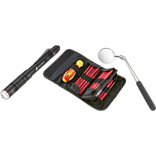 TOOLCRAFT Elektronik- u. Feinmechanik, Elektriker, VDE, Werkstatt Inspektionsset Schlitz, Außen-Sechsrund (TX), Kreuzsch...