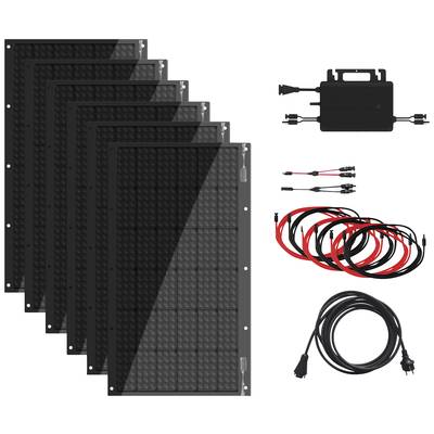 Technaxx Balkonkraftwerk Flexibles Solar Balkonkraftwerk 600W WiFi TX-270, Montage auf Balkon, Zaun, Geländer u.a.