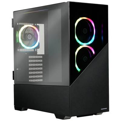 Enermax K8 Midi-Tower PC-Gehäuse Schwarz 3 Vorinstallierte LED Lüfter, Seitenfenster