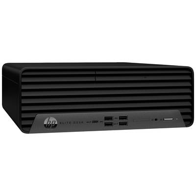 Schwarzer HP EliteDesk Desktop-Computer mit mehreren USB-Anschlüssen an der Vorderseite.