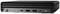 Schwarzer Mini-PC von HP mit mehreren USB-Anschlüssen und Audiobuchse an der Vorderseite. Markenlogo links sichtbar.
