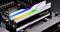 Zwei RAM-Module mit leuchtenden RGB-Streifen sind in ein Mainboard eingesetzt. Sie tragen die Aufschrift 'Trident Z5 RGB'.