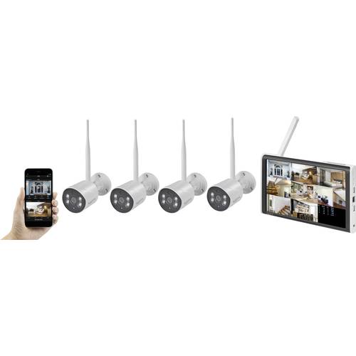 Sygonix SY-6330460 Funk-Überwachungskamera-Set 8-Kanal mit 4 Kameras 1920 x 1080 Pixel 2.4 GHz