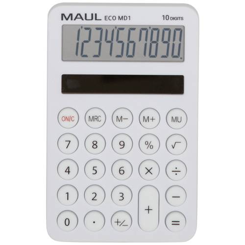 Maul ECO MD 1 Taschenrechner Schwarz Display (Stellen): 10 solarbetrieben (B x H x T) 76 x 120 x 13 mm