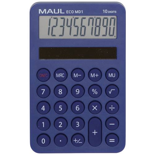 Maul ECO MD 1 Taschenrechner Hellblau Display (Stellen): 10 solarbetrieben (B x H x T) 76 x 120 x 13 mm